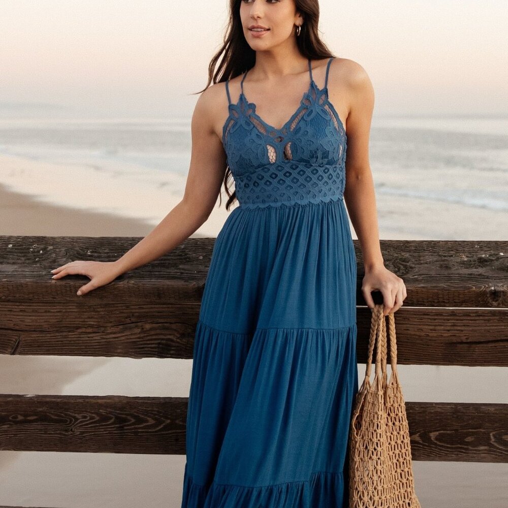 Baltic Born Summerlin Lace Top Maxi Dress | Blue Size XLXL